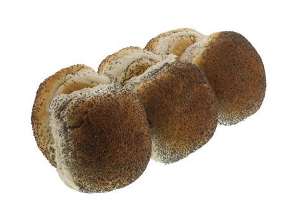 Ronde broodjes maanzaad