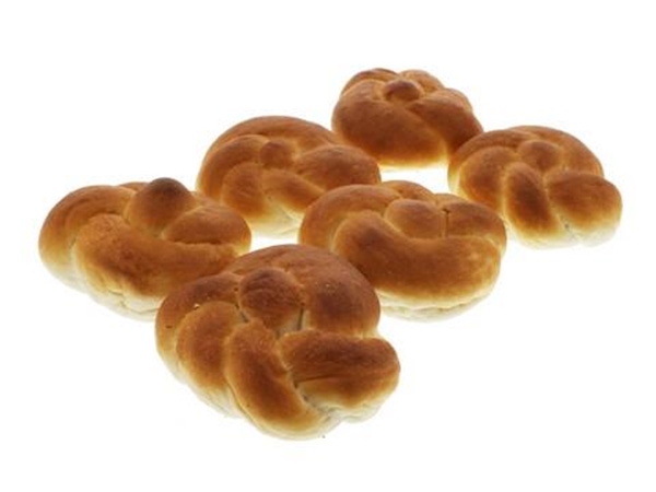 Vlechtbroodje Wit p/6