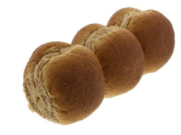 Ronde bruine broodjes p/6