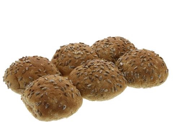 Bruin rond zonnebloempitten p/6