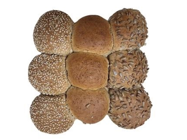 Mini broodje bruin gesort. p/9