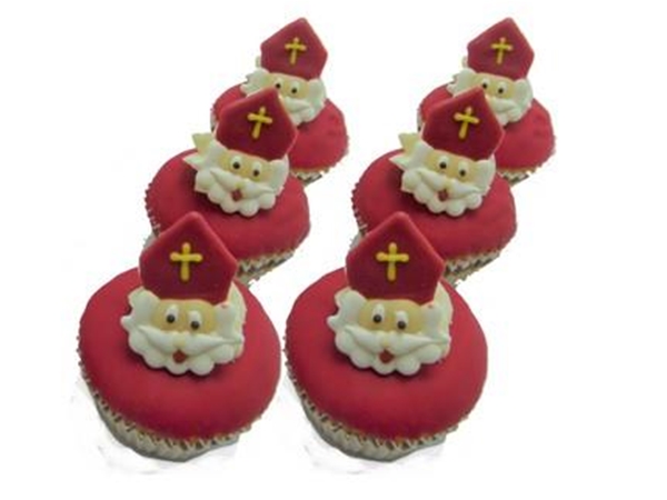 Mini sint cupcake p/6