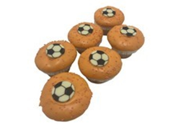 Mini oranje cupcake p/6